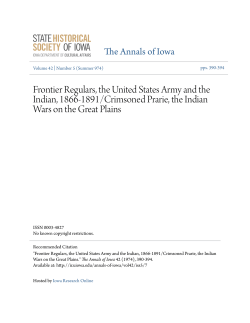Frontier Regulars, the United States Army and the Indian, 1866
