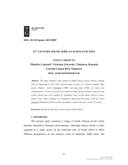 21st Century South African Science Fiction