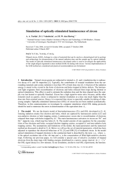 Simulation of optically‐stimulated luminescence of zircon