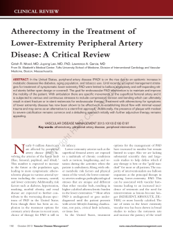 Atherectomy in the Treatment of Lower-Extremity