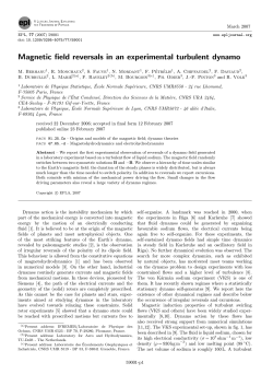 Magnetic field reversals in an experimental turbulent dynamo