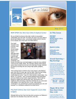 May 2017 - Isthmus Eye Care