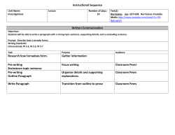 Instructional Sequence Written Communication Research how