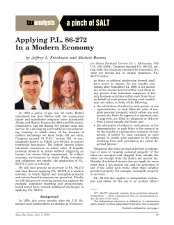 Applying PL 86-272 In a Modern Economy