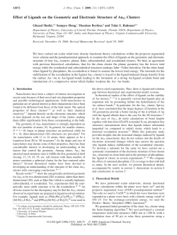 Effect of Ligands on the Geometric and Electronic Structure of Au13