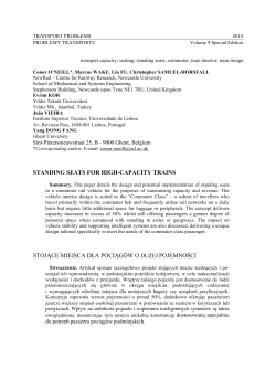 Standing seats for high-capacity trains.