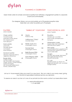 Celebration Menu