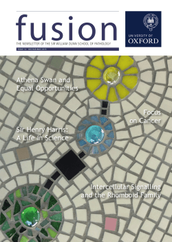 Michaelmas 2015 - Sir William Dunn School of Pathology