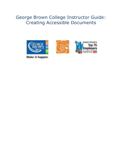 Creating Accessible Documents