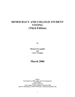 DEMOCRACY AND COLLEGE STUDENT VOTING