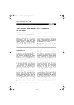 The Californian urban butterfly fauna is dependent on alien plants