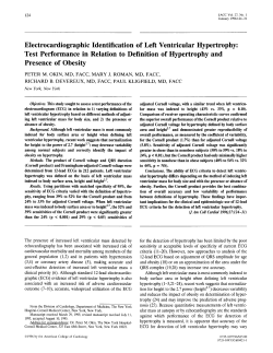 Electrocardiographic identification of left ventricular hypertrophy