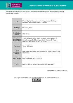 Title Dante Alighieri from absence to stony presence