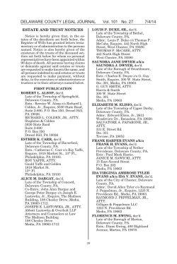 DELAWARE 6x9.indd - PA Legal Ads Online