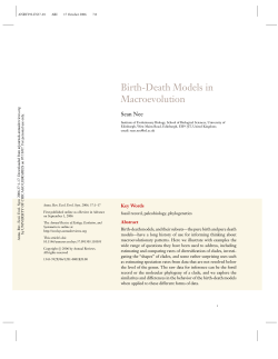 Birth-Death Models in Macroevolution
