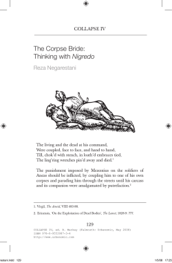 The Corpse Bride: Thinking with Nigredo