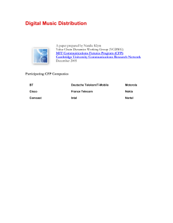 Digital Music Distribution - MIT