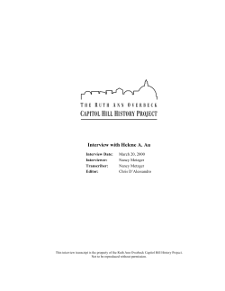 Helen Au - Capitol Hill History Project
