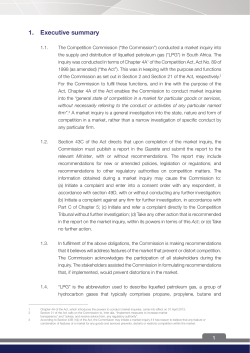 1. Executive summary - Competition Commission