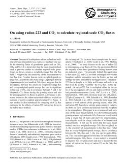 On using radon-222 and CO2 to calculate regional