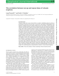 The correlation between run-up and repose times of volcanic