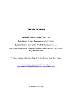 Manual Curation