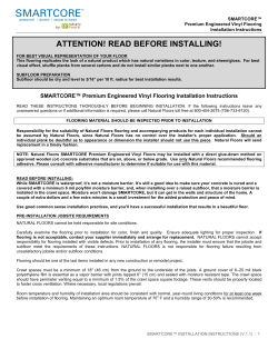 ATTENTION! READ BEFORE INSTALLING!