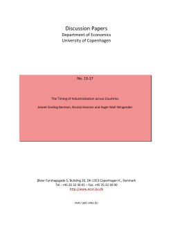 Discussion Papers - Department of Economics, University of