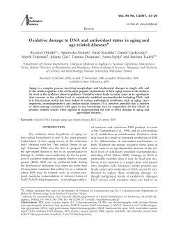 Oxidative damage to DNA and antioxidant status in aging and age
