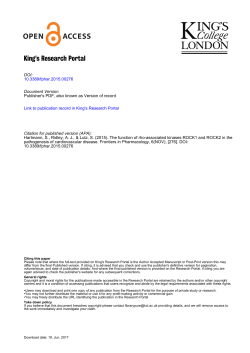 The function of rho - Kings College