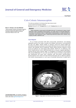 Colo-Colonic Intussusception