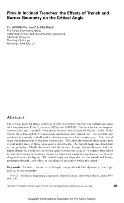 Fires in Inclined Trenches: the Effects of Trench and Burner
