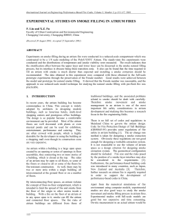 EXPERIMENTAL STUDIES ON SMOKE FILLING IN ATRIUM FIRES