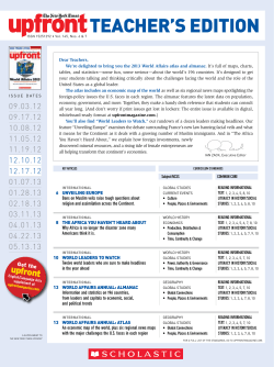 teacherls edition - Upfront Magazine