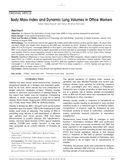 Body Mass Index and Dynamic Lung Volumes in Office Workers