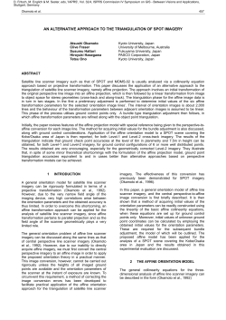 an alternative approach to the triangulation of spot imagery
