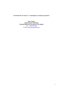 A contemporary consumer perspective