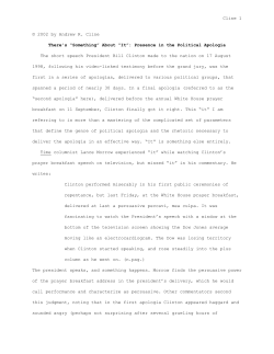 clinton apology paper
