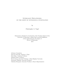 Internalist Deflationism: on the limits of