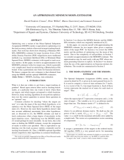 an approximate minimum mospa estimator