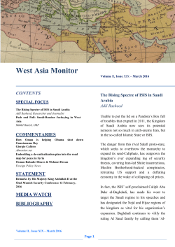 The Rising Spectre of ISIS in Saudi Arabia