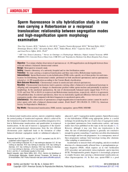 Sperm fluorescence in situ hybridization study in nine men carrying