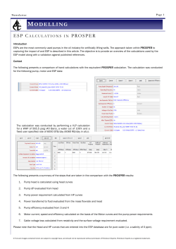 ESP Calculations in PROSPER