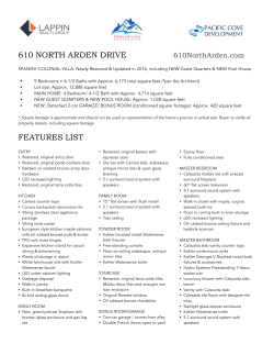 610 NORTH ARDEN DRIVE 610NorthArden.com FEATURES LIST