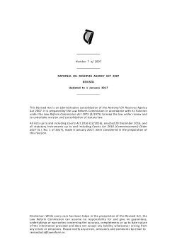 Number 7 of 2007 NATIONAL OIL RESERVES