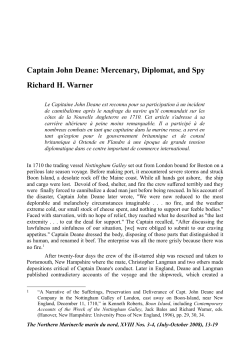 Captain John Deane: Mercenary, Diplomat, and Spy Richard H