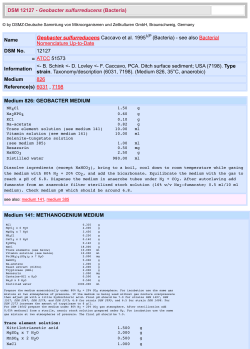 DSM 12127 - Geobacter sulfurreducens (Bacteria) Name Geobacter