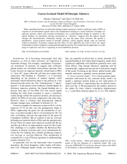 Coarse-Grained Model Of Entropic Allostery