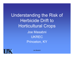 Risk of Herbicide Drift - University of Kentucky