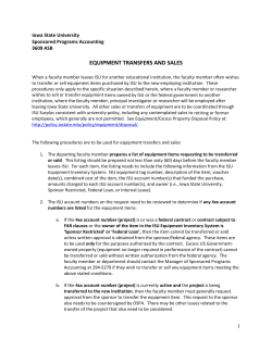 SPA Equipment Transfers and Sales